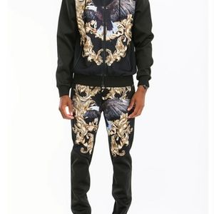 Men's 2pc Poly span track suit with Eagle